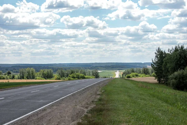 Прекрасный Природный Ландшафт Беларуси Поля Леса — стоковое фото