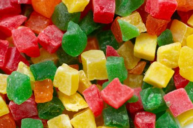 Renkli küp kuru meyve kabuğu kabuğu.