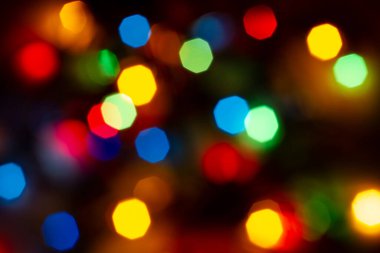 Soyut dairesel çok renkli arkaplan siyah arkaplan