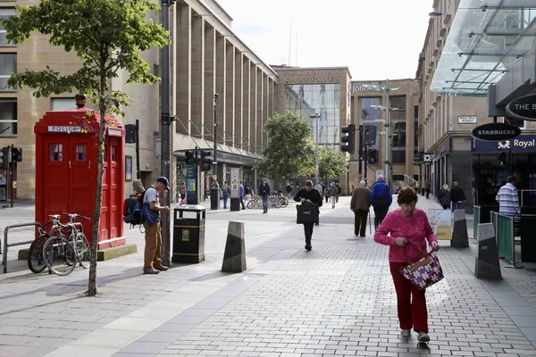 Glasgow Escocia Reino Unido Agosto 2017 Vista Famosa Calle Peatonal — Foto de Stock