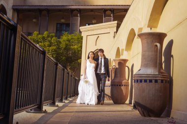 Yeni evli. Güzel Çift.