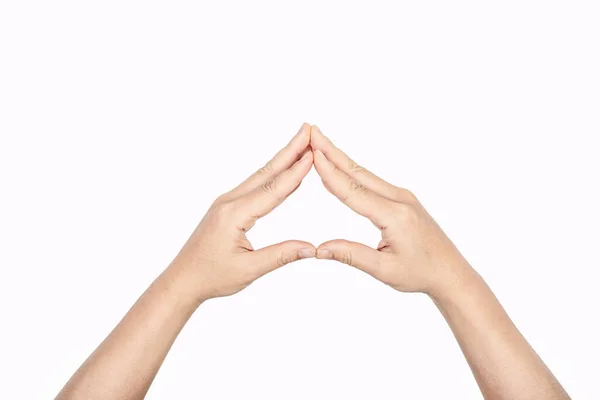 Closeup Female Hand Showing Love Sign Love Gesture Concept — Stock Photo, Image