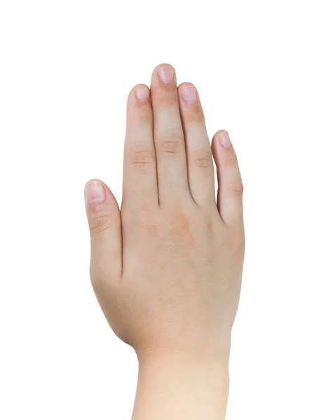 Girl hand showing five count — Stock Photo, Image