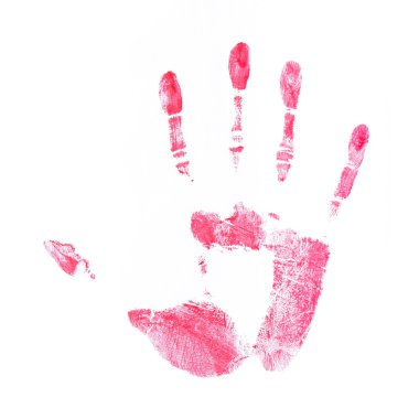 kırmızı el baskı