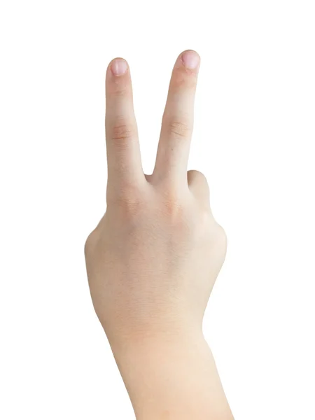 Hand Victory sign — Stock Photo, Image