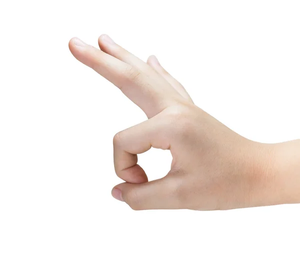 Hand OK sign — Stock Photo, Image
