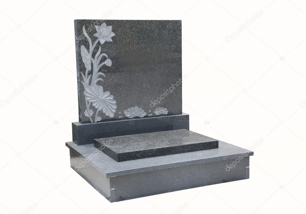 Tombstone with white background