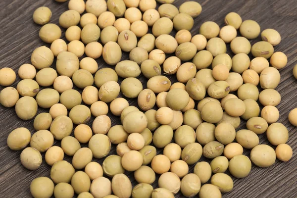 Soy on a wood color background — Stock Photo, Image