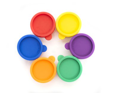 Beyaz bir arka plan üzerinde izole boyalar