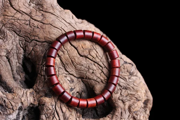 Lobular red sandalwood prayer beads bracelets — Stock Photo, Image