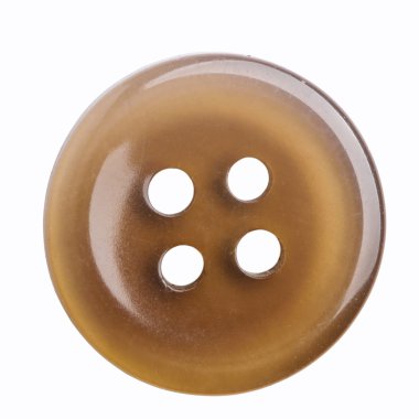 Plastik bez düğmesini closeup beyaz arka plan üzerinde