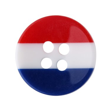 Plastik bez düğmesini closeup beyaz arka plan üzerinde