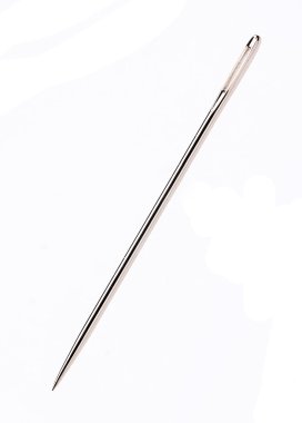 İzole beyaz arka plan üzerinde iğne.