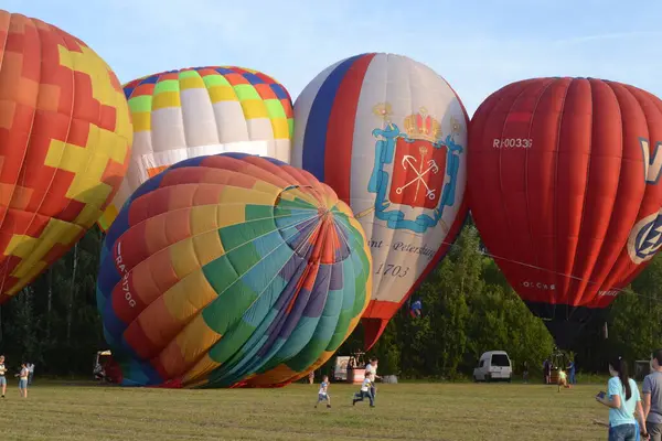 Balões Prontos Para Serem Lançados Céu — Fotografia de Stock