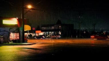 Arabalar ve insanlar Pass Restoran gece