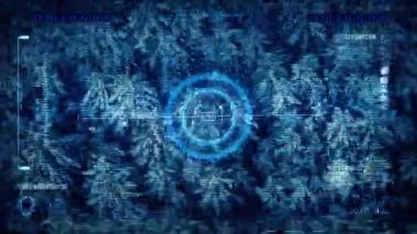 Askeri Drone Pov bitti Snowy orman