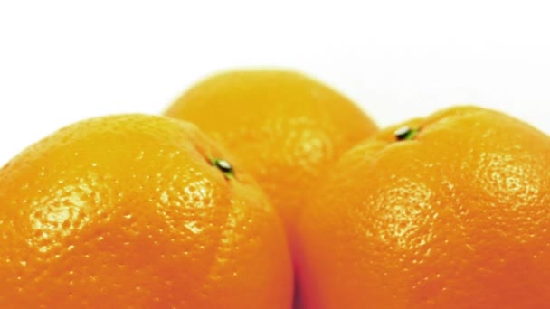 Περιστρεφόμενη Closeup πορτοκάλια — Αρχείο Βίντεο