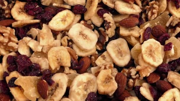 Fruit en noten Mix draaien — Stockvideo