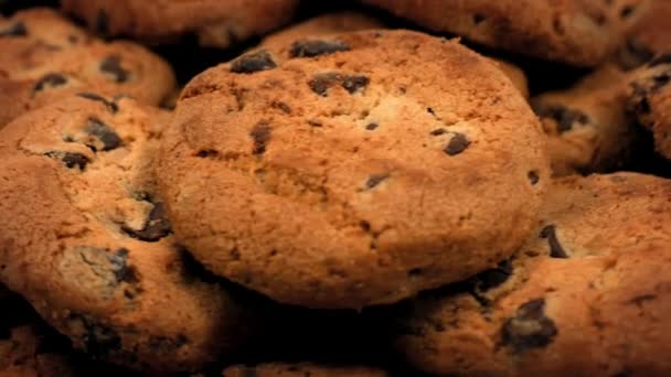 Leckere Kekse rotieren — Stockvideo