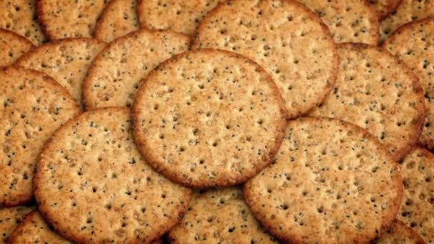 Galletas saladas saladas — Vídeos de Stock