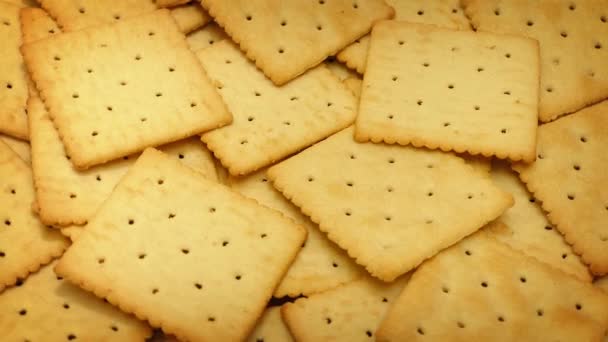 Cracker rotieren auf Platte — Stockvideo