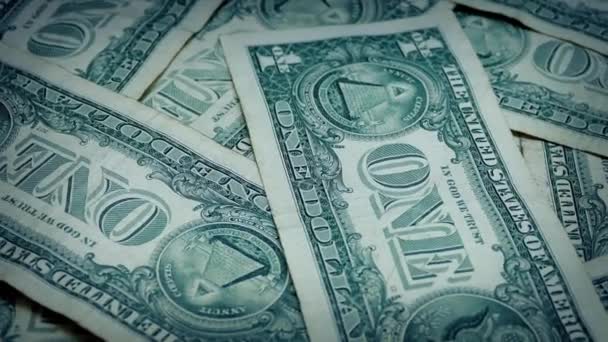 Nás dolarové bankovky otáčení — Stock video