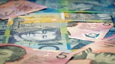 Avustralya Doları banknot Closeup döndürme