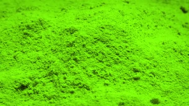 Green Powder Rotating — Stock Video