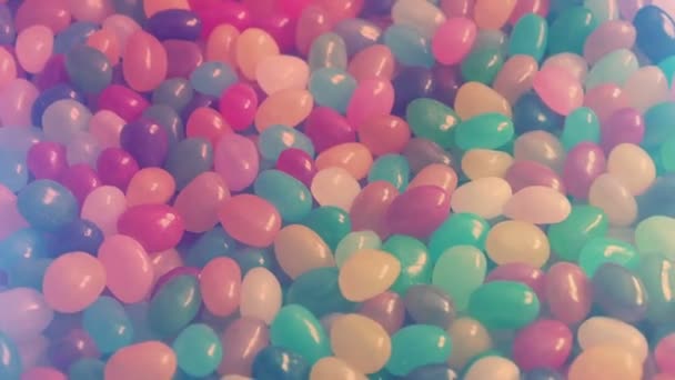 Colorful Jelly Beans Rotating Party — Stock Video