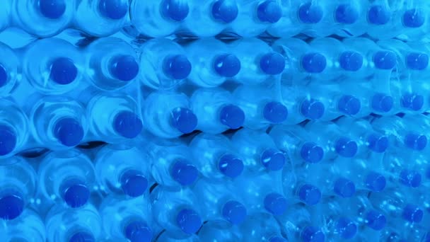 Stacked Bottled Water Cold Area — Stock Video