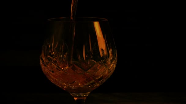 Whiskey Poured Taken Firelight — Stock video