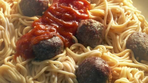 Szósz Olasz Ételre Tálalva Étterem — Stock videók