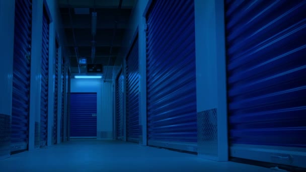 Instalación Industrial Noche Con Luz Seguridad — Vídeos de Stock