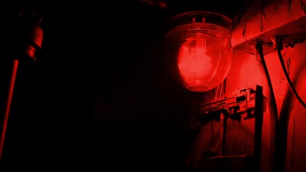 Alerta Vermelho Luz Piscando Loop — Vídeo de Stock