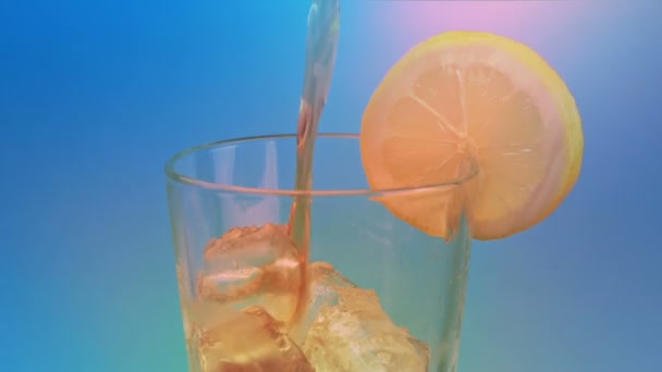 Cola Och Citron Dricker Party Lights — Stockvideo