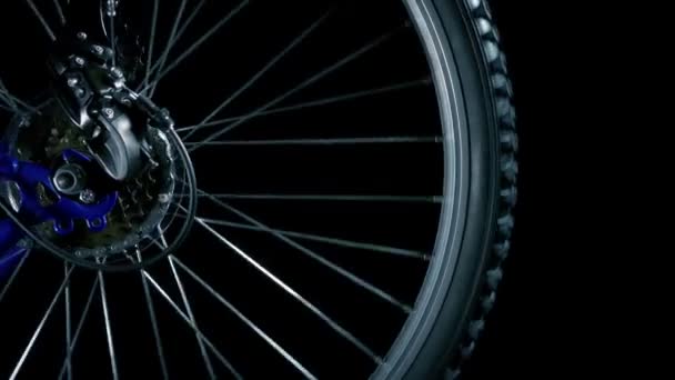 Bike Wheel Spinning Moving Shot — Stock Video