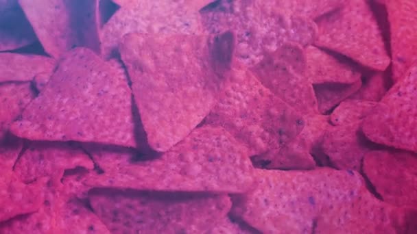 Skål Tortilla Chips Party Lights — Stockvideo