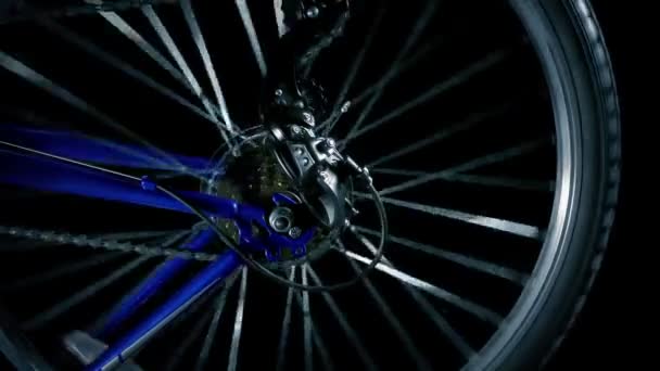 Cykelhjul Spinning Svart — Stockvideo