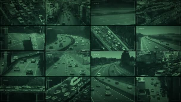 Cctv Station Views City Roads — Stock video