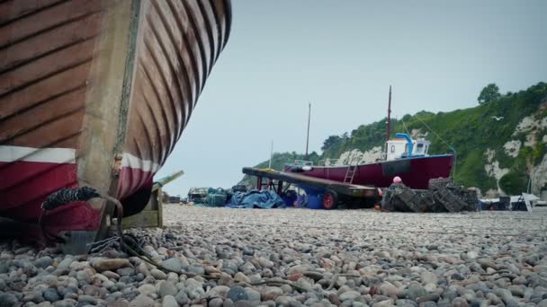 Chalutier Bateau Sur Plage — Video