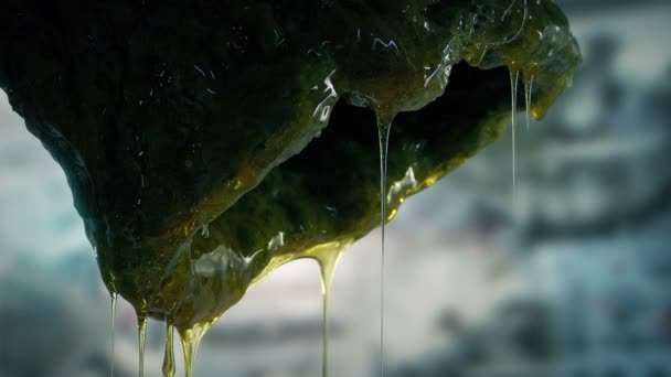 Slime Dripping Alien Egg Lab — Stockvideo