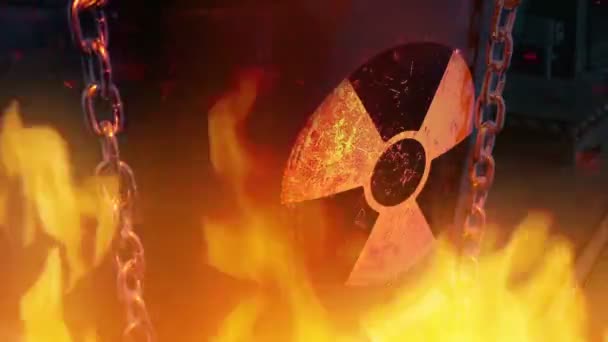 Cañón Nuclear Fuego Humo — Vídeos de Stock