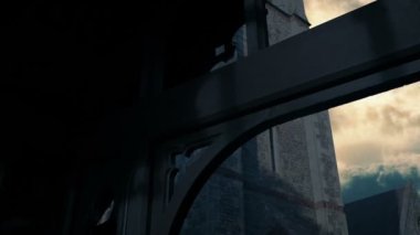 Günbatımında Kilise Binaları Kemer Altında Görülüyor