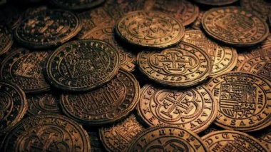 Antik Altın Paralar Hareketli Atış