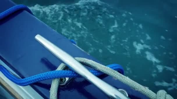 Yelkenli Tekne Kolu Halat Ayrıntısı — Stok video