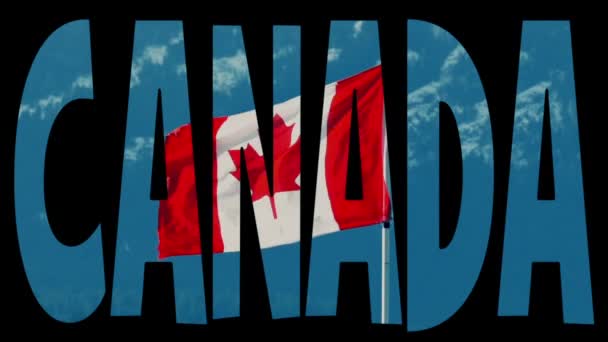 Graphique Canada Avec Drapeau Canadien — Video