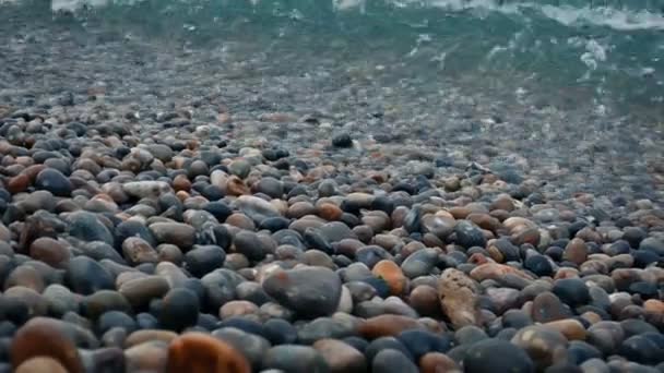 Rocky Beach Shore Move Shot — стоковое видео