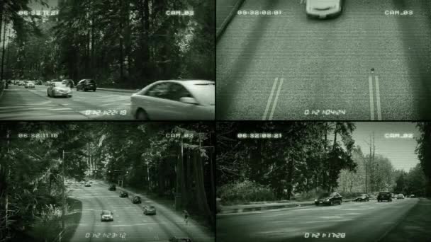 CCTV-camera's Road — Stockvideo