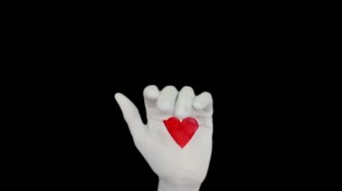 Kalp atışları ile beyaz el