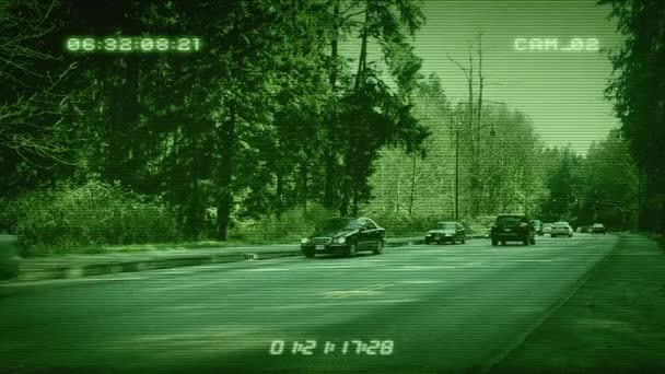 CCTV Forest Highway — Stockvideo
